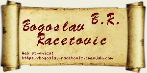 Bogoslav Račetović vizit kartica